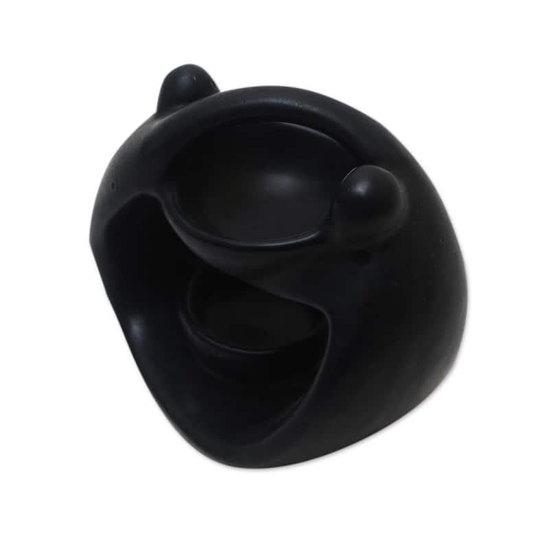 Novica Handmade Light In The Dark Ceramic Oil Warmer