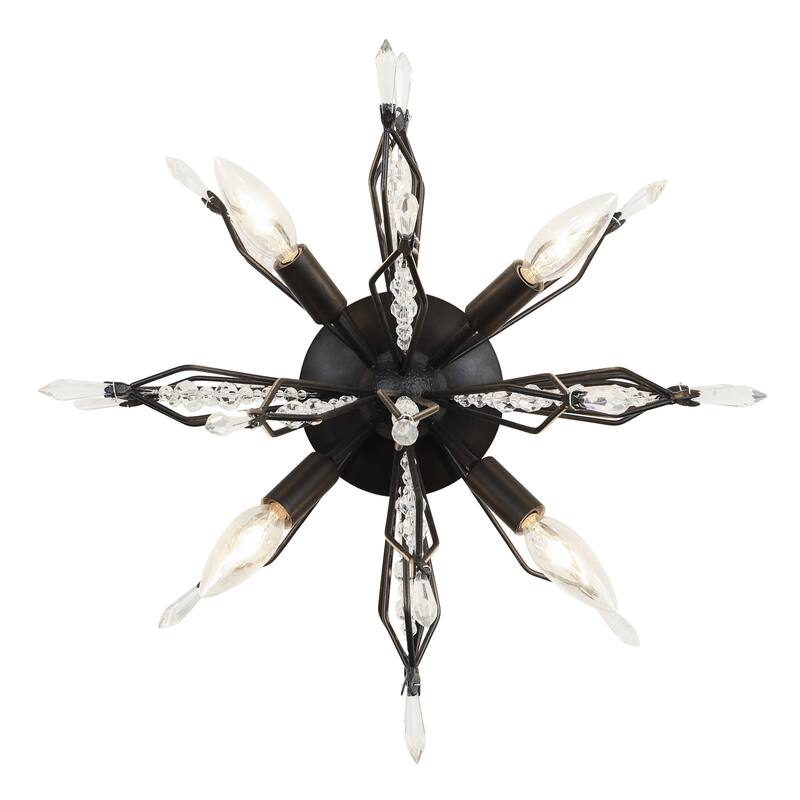 Varaluz Orbital 4-Light Semi-Flush Wall Sconce/Ceiling Light - Carbon