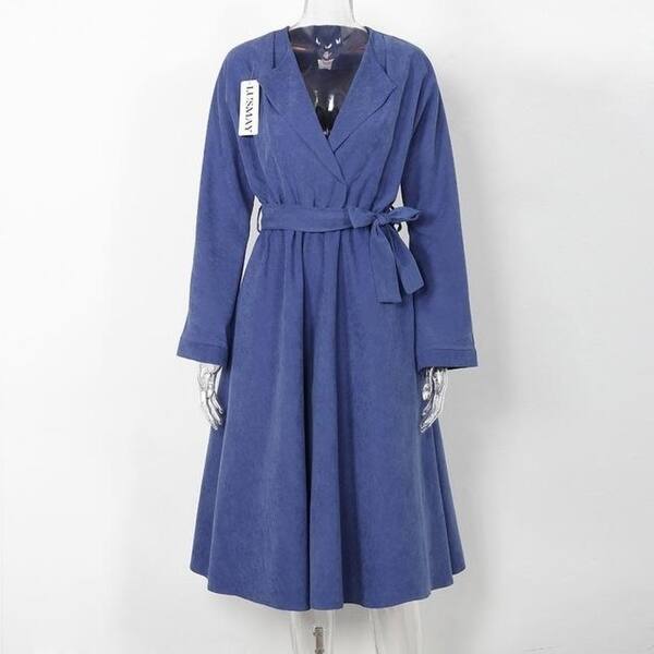 Shop Everyday Casual Dresses Women Spring 2018 Arrival Suede Midi Dresses For Women Korean Fashion Blue Green Dress Long Sleeve Overstock 27107098