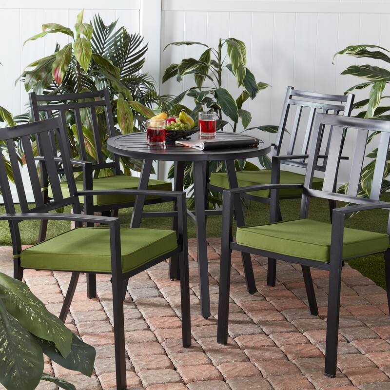 Greendale Home Fashions 18-Inch Square Outdoor Chair Pad (4-Pack)