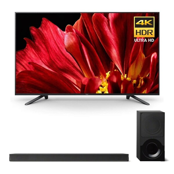 Sony XBR-65Z9F 65" MASTER Series BRAVIA 4K HDR UHD TV and HT-X9000F 2.1-Channel Dolby Atmos Sound Bar with Subwoofer - Black
