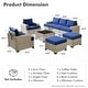 preview thumbnail 47 of 62, XIZZI 8-Piece Patio Wicker Furniture Conversation Set with Coffee Table