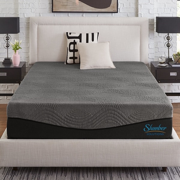 Slumber Solutions Active 14 Inch Charcoal Memory Foam Mattress On Sale Overstock 22974150