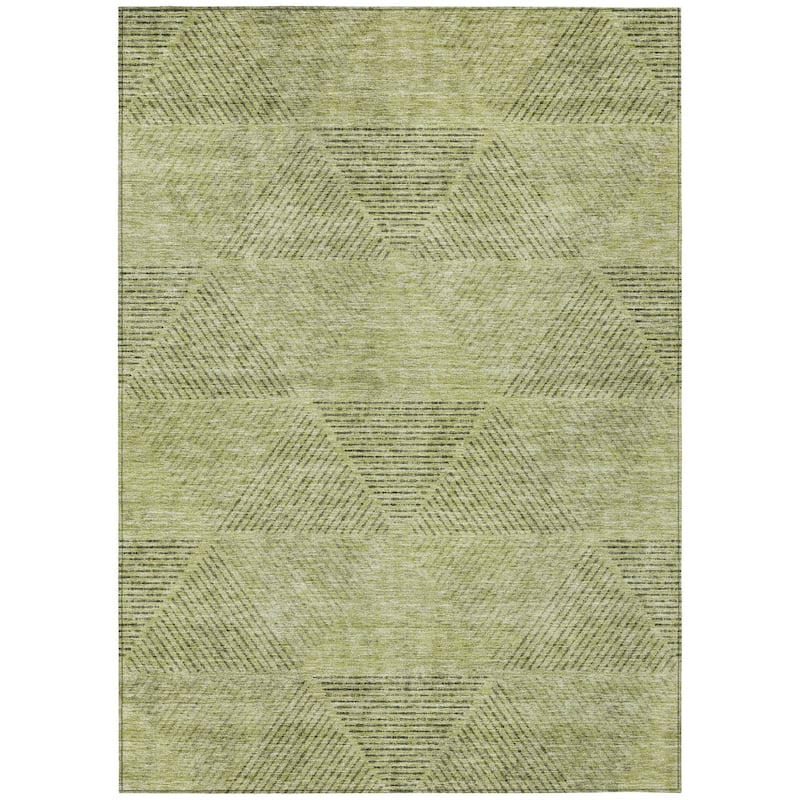 HomeRoots Geometric Transitional Rectangle Outdoor Rug