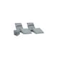 preview thumbnail 24 of 22, Aqua Outdoors inPool Chaise Set-Two Chaises-Two Pillows-One Small in Pool Side Table - ledges up to 9"in Deep Grey/Grey