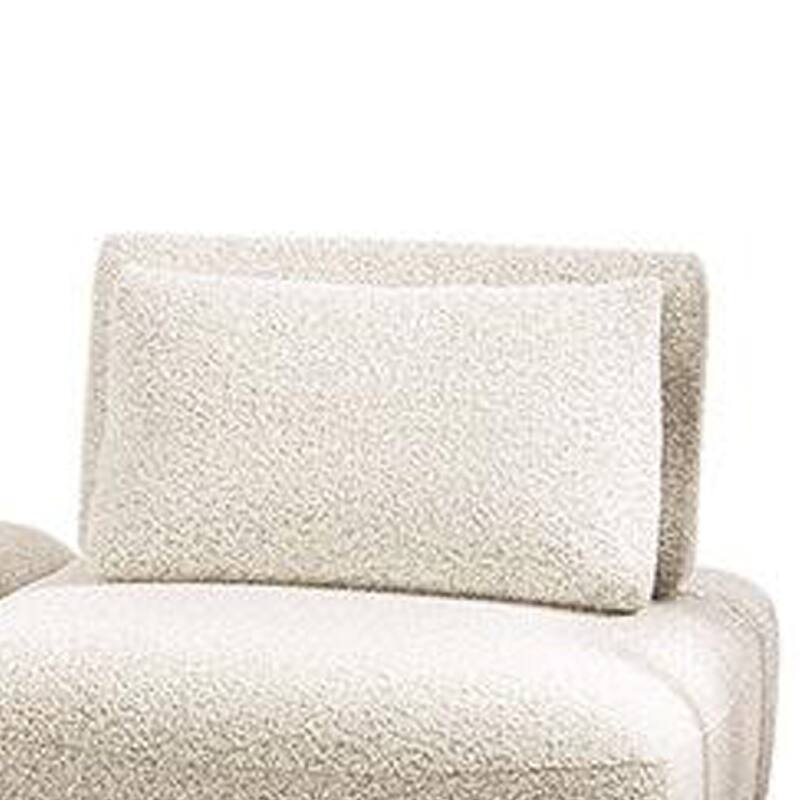 Stavan Modular 2 Seat Sofa, Ottoman Beige Boucle Adjustable Seat Depth