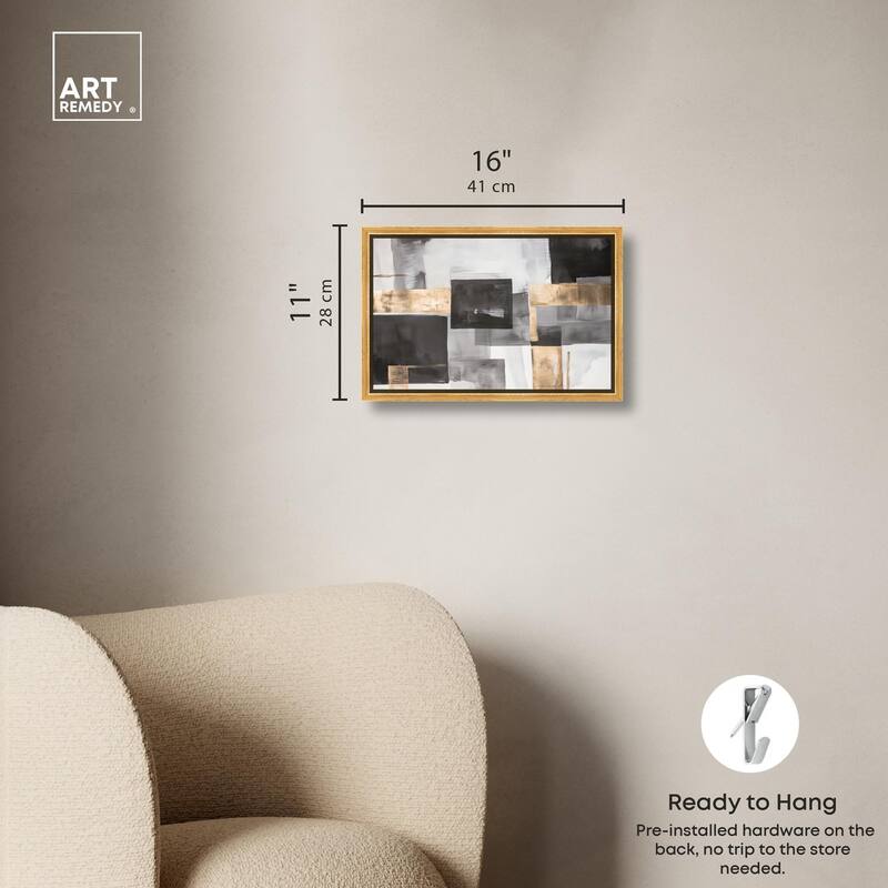Graphite and Glimmer I Canvas by Art Remedy
