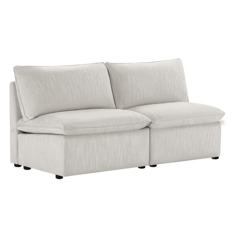 Cypress Sectional Couches Modular Sofa for Living Room - Grey-2 Armless Sofa