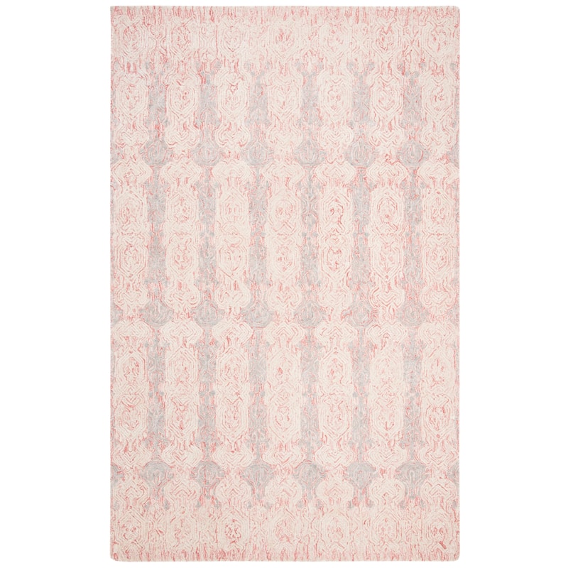 SAFAVIEH Handmade Glamour Mehrangiz Modern Viscose Rug - 6' x 9' - Light Pink/Ivory