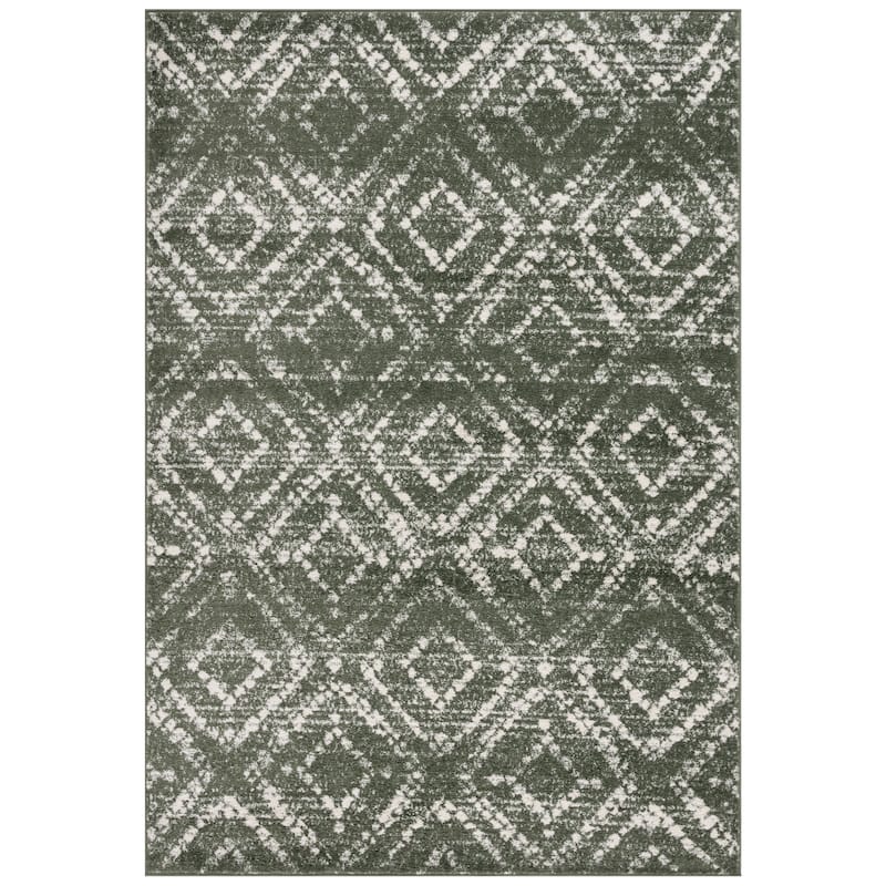 SAFAVIEH Adirondack Venelina Vintage Floral Rug - 6' x 9' - Dark Green/Ivory