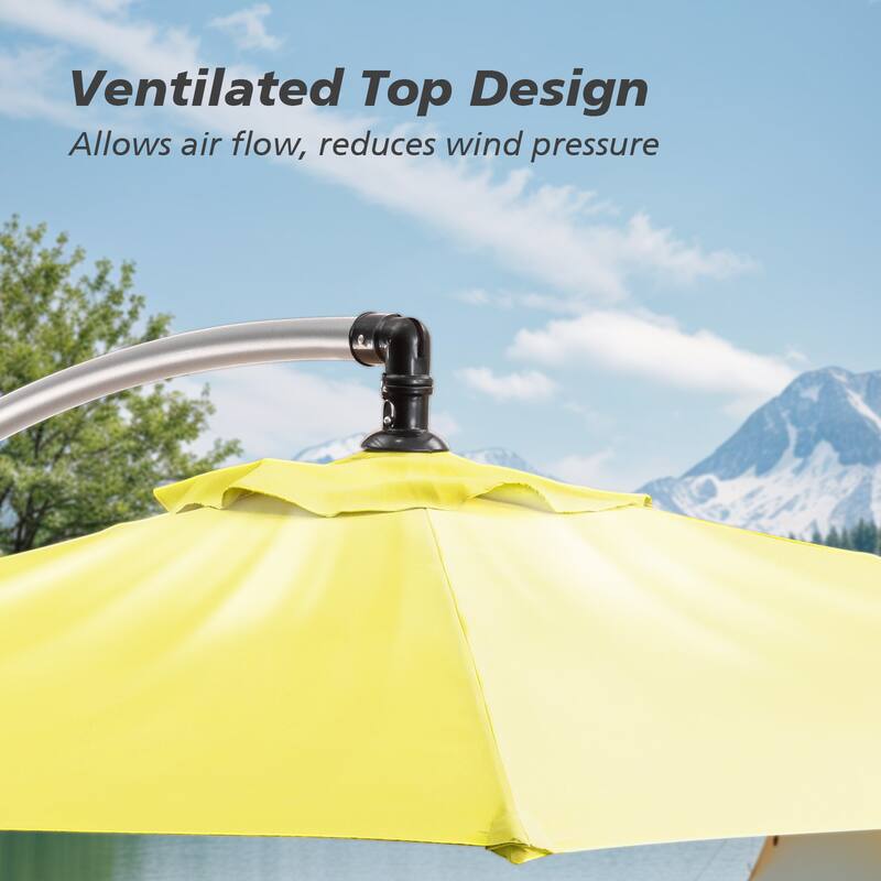 COSIEST 10ft Outdoor Offset Hanging Umbrella Patio Umbrella