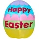 preview thumbnail 2 of 0, Gemmy Airblown Inflatable Easter Egg, 2.5 ft Tall, pink