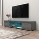 preview thumbnail 21 of 26, Moon Matte Gloss TV Stand with 16 Color LED Lights