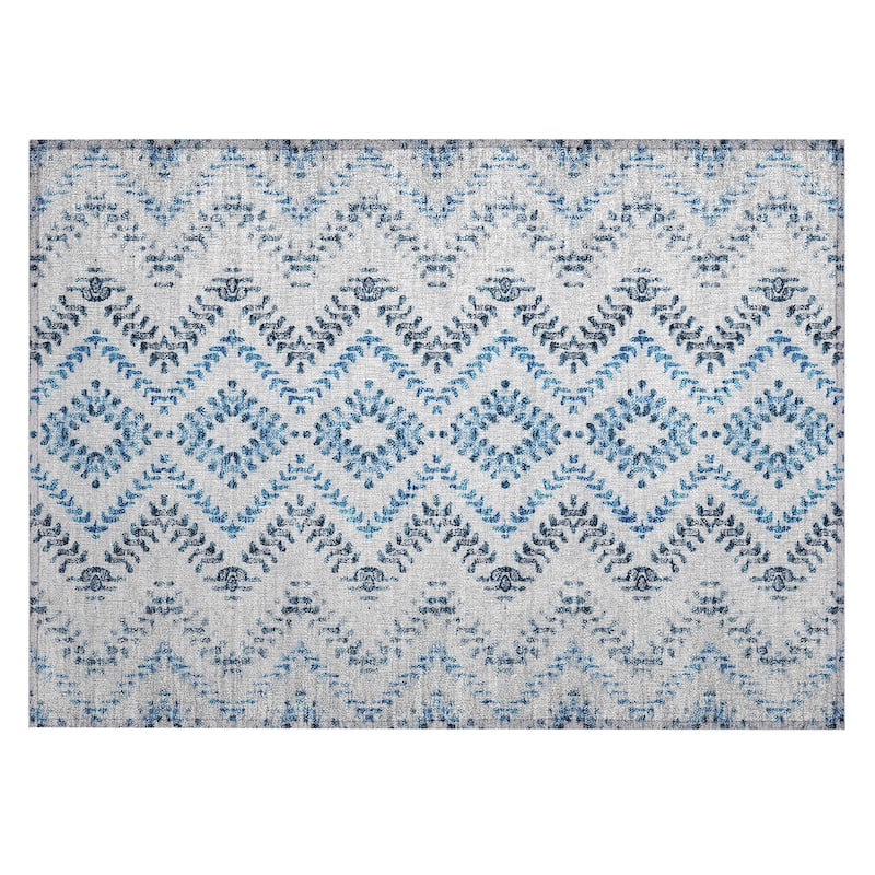 Machine Washable Indoor/ Outdoor Chantille Boho Global Rug