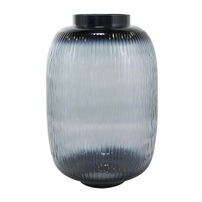 Glass Textured Ombre Decorative Vase - Set of 2 Black - Roche River Decor