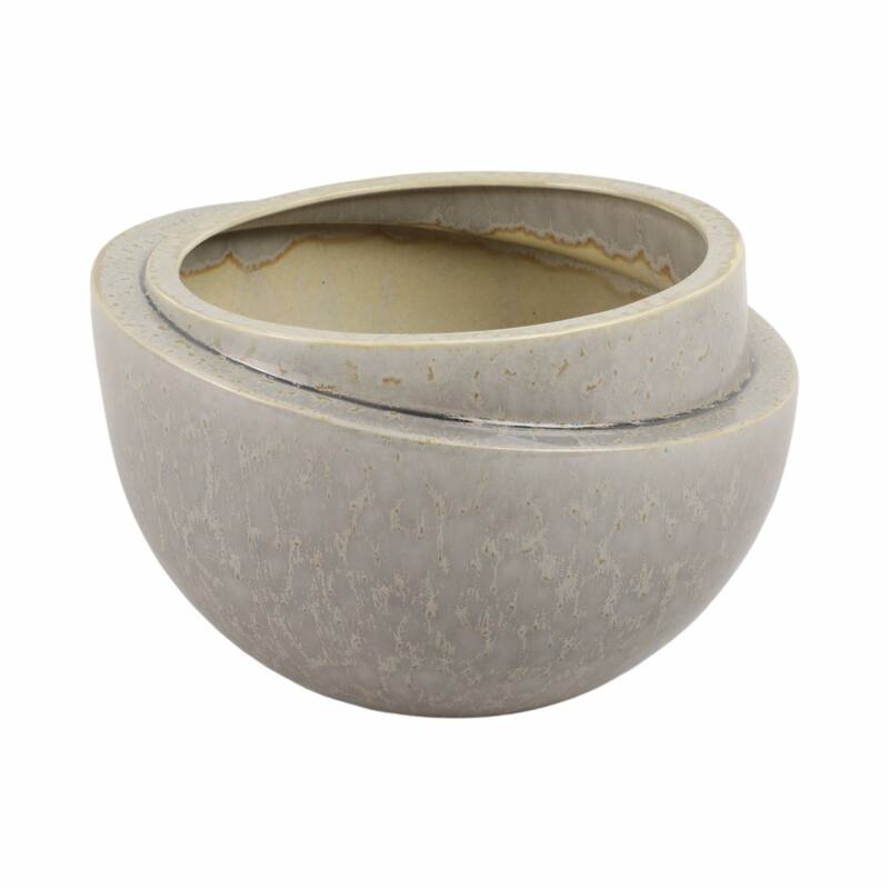 Round Layered Decorative Bowl - Abstract Pattern - 9", Gray - 9.0"