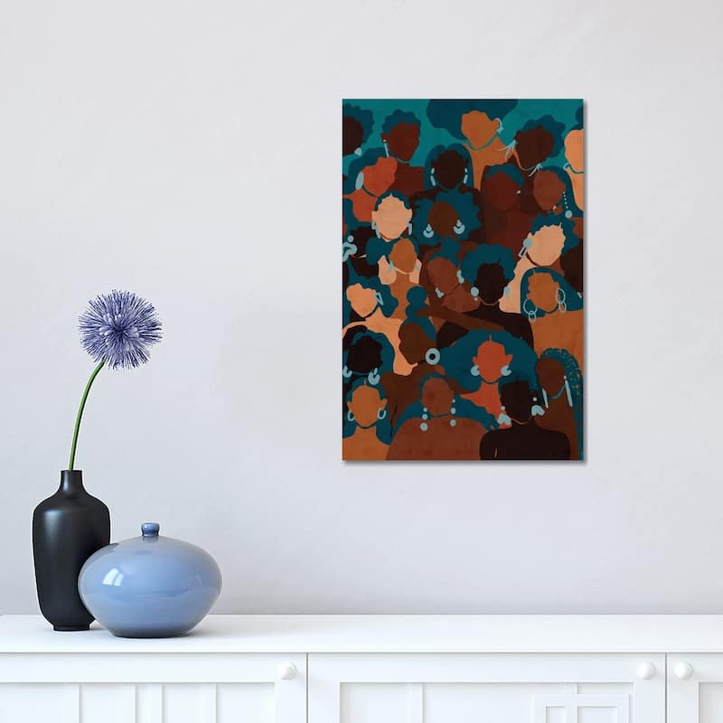 iCanvas "Aqua Womxn" by Reyna Noriega Canvas Print - 18x12x1.5