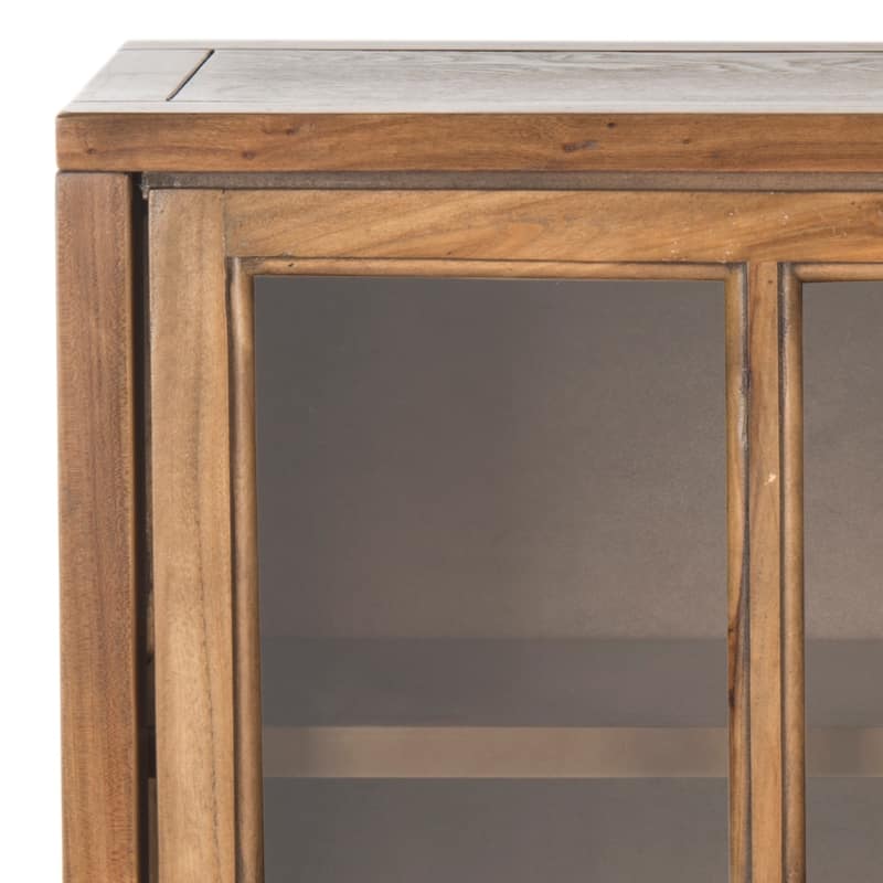 SAFAVIEH Pervin Dark Teak Storage Bookcase - 39" W x 11.4" L x 40.2" H - 39Wx11Dx40H - Oak