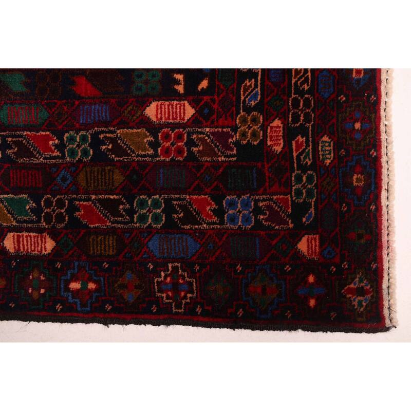 ECARPETGALLERY Hand-knotted Teimani Red Wool Rug - 4'2 x 6'4