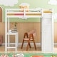 preview thumbnail 2 of 11, Traditional Practical Design Twin Size Wood Loft Bed,Extra Safety Solid Rails,Wardrobe and Desk for Practical Value