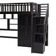 preview thumbnail 9 of 17, Twin Size Loft Bed with Bookshelf and Desk