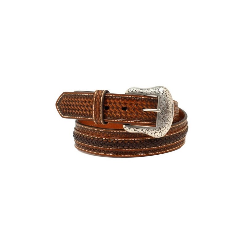Nocona Western Leather MoneyBelt 1-1-2 inch Brown//DK Brown