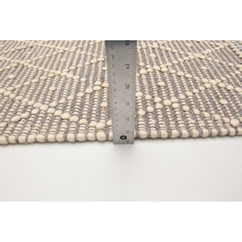 ECARPETGALLERY Braid weave Sienna Taupe Wool Rug - 5'1 x 8'2