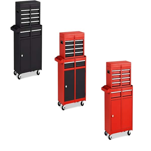 Shop 2 In 1 Tool Chest Cabinet With 5 Sliding Drawers Rolling