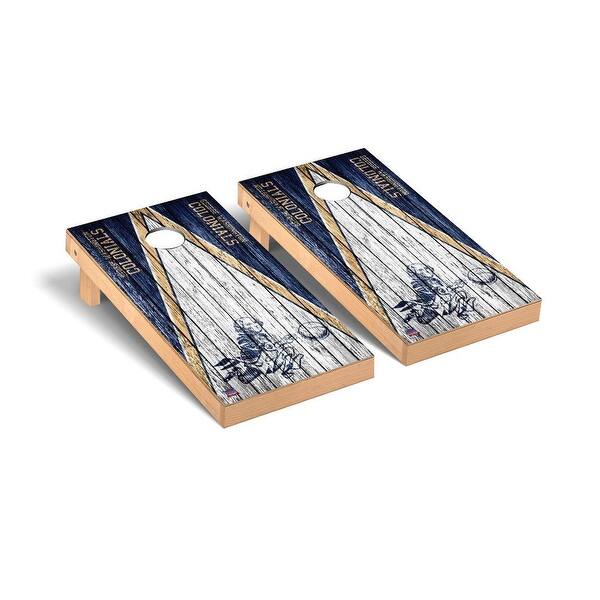slide 2 of 5, College Vault George Washington Colonials Weathered Cornhole Board Set