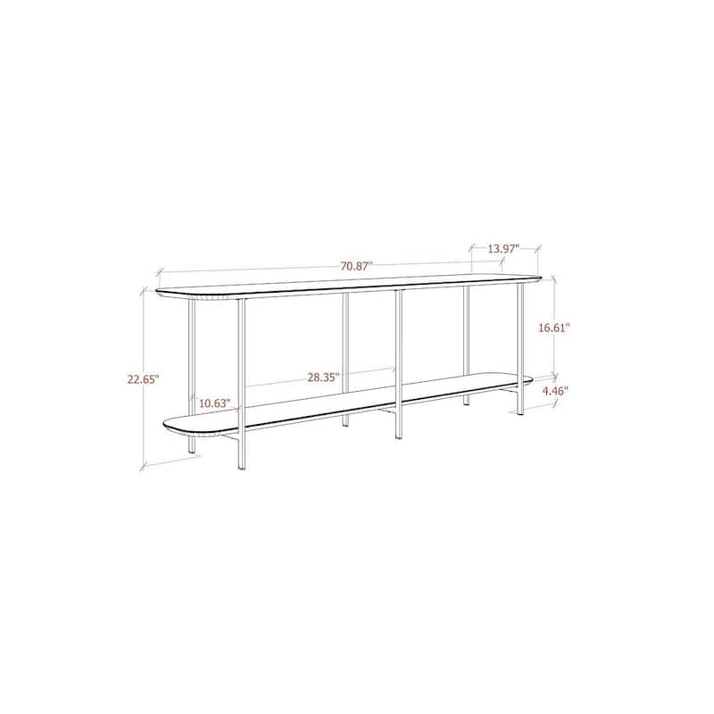 Celine 70.86 Wood Side Table Console