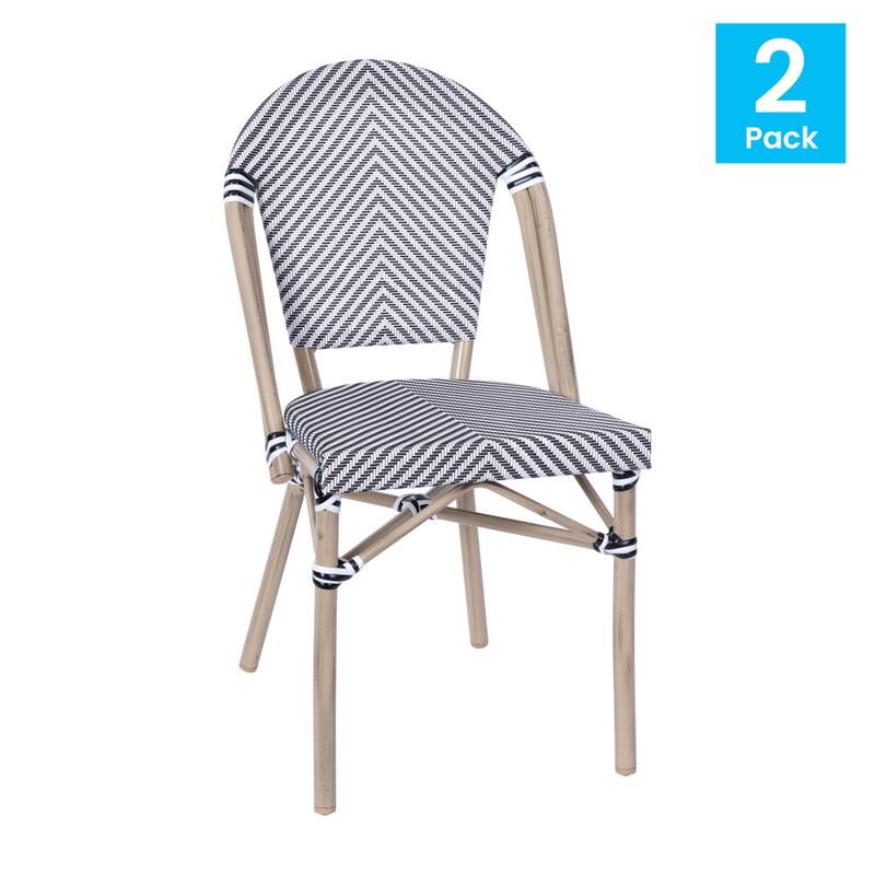 French Inspired Stacking Bistro Chair with Metal Frame On Sale Bed