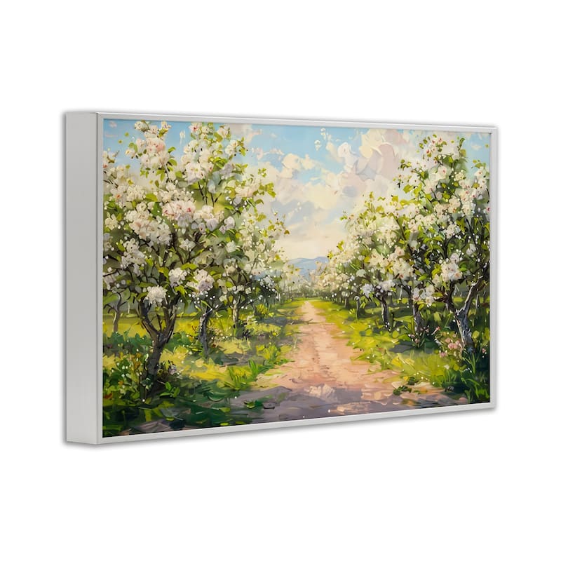 Stupell Path Through Flowering Trees Framed Giclee Art Design By LSR Creative Studio