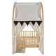 preview thumbnail 11 of 18, Twin Ground-Level Canopy Bed with Tent and Drawers