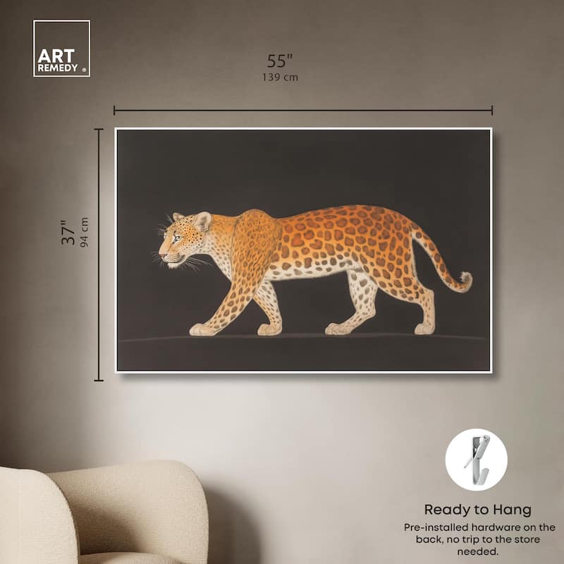 Golden Leopard Canvas by Art Remedy
