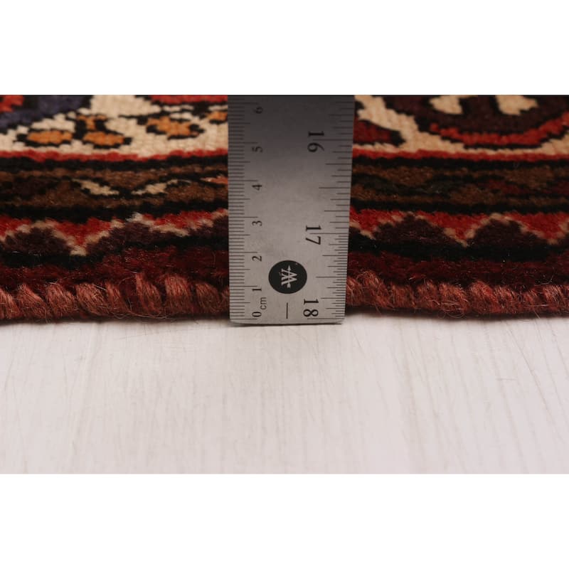 ECARPETGALLERY Hand-knotted Andelz Red Wool Rug - 3'5 x 12'4