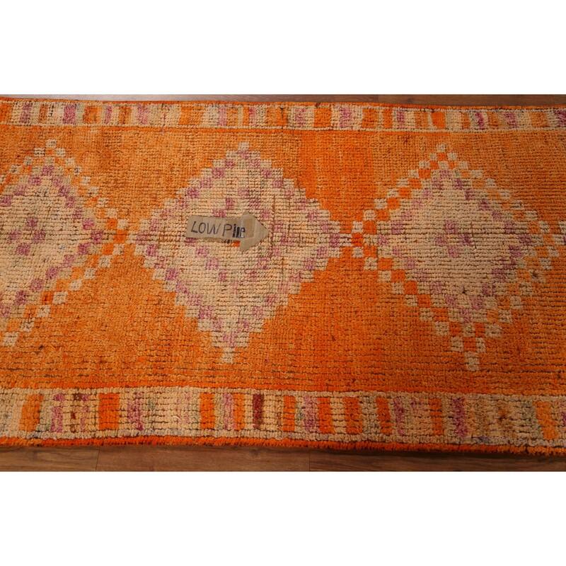 Anatolian Turkish Vintage Runner Rug Hand-Knotted Wool Carpet - 2'11"x 12'3"