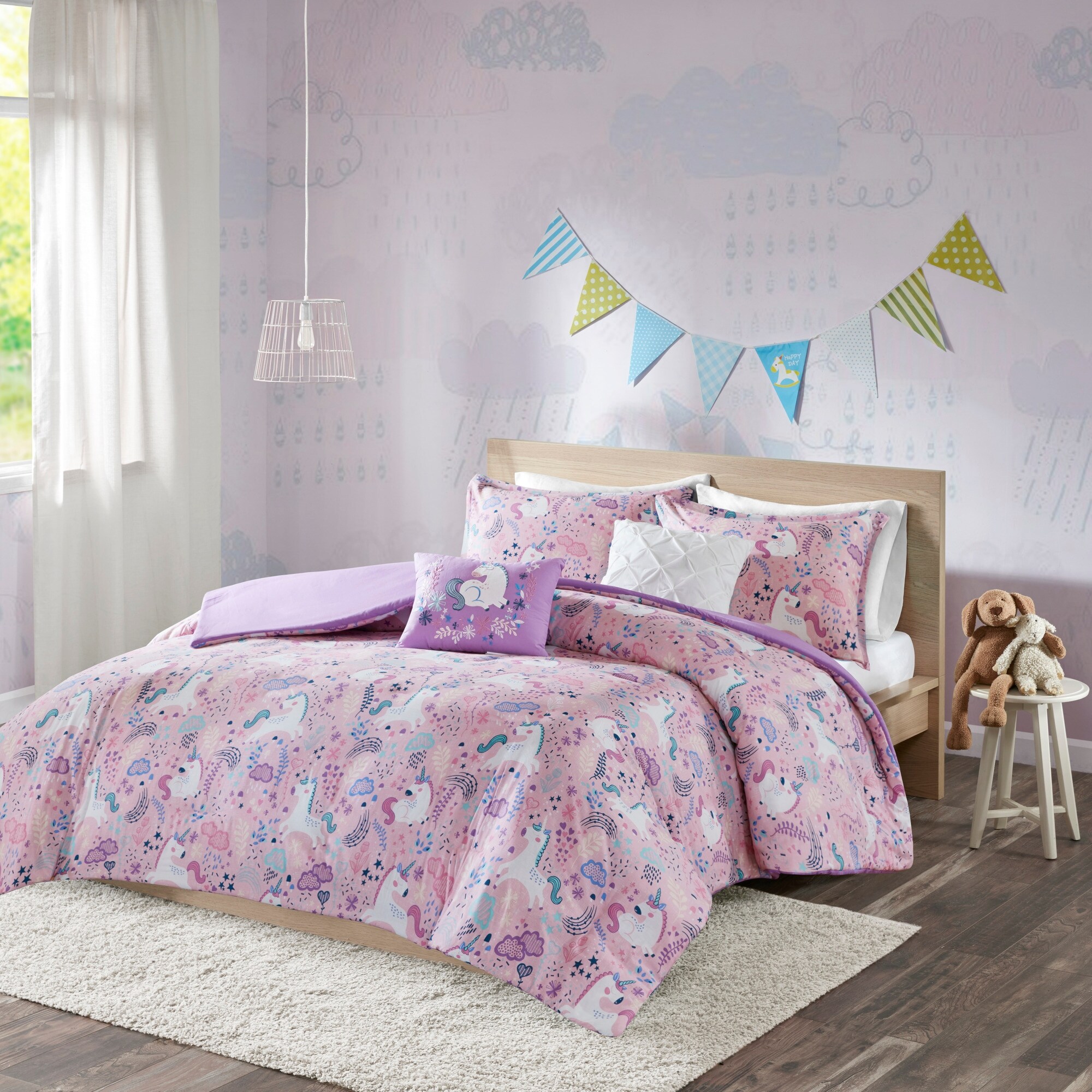 Cotton unicorn on sale duvet cover