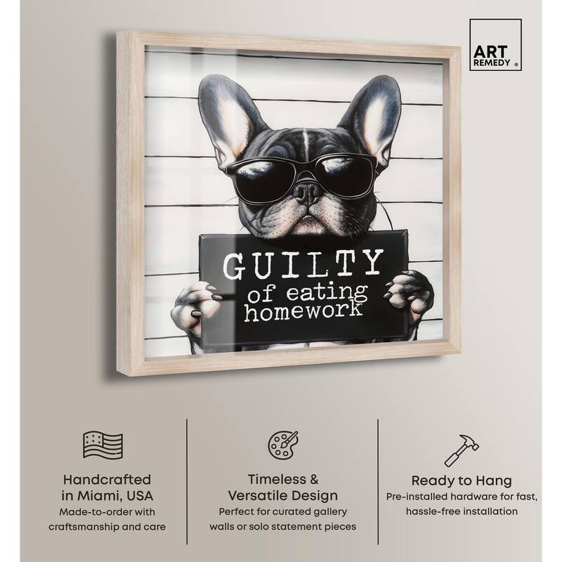 Guilty of Eating Homework Shadowbox by Art Remedy