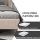 preview thumbnail 61 of 145, Alazyhome Upholstered Platform Bed Frame