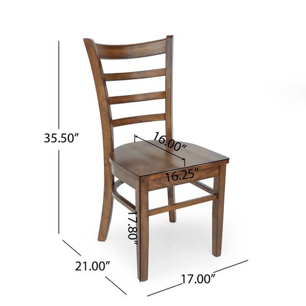 dimension image slide 1 of 2, Prestage Rubberwood Dining Chairs (Set of 6) by Christopher Knight Home