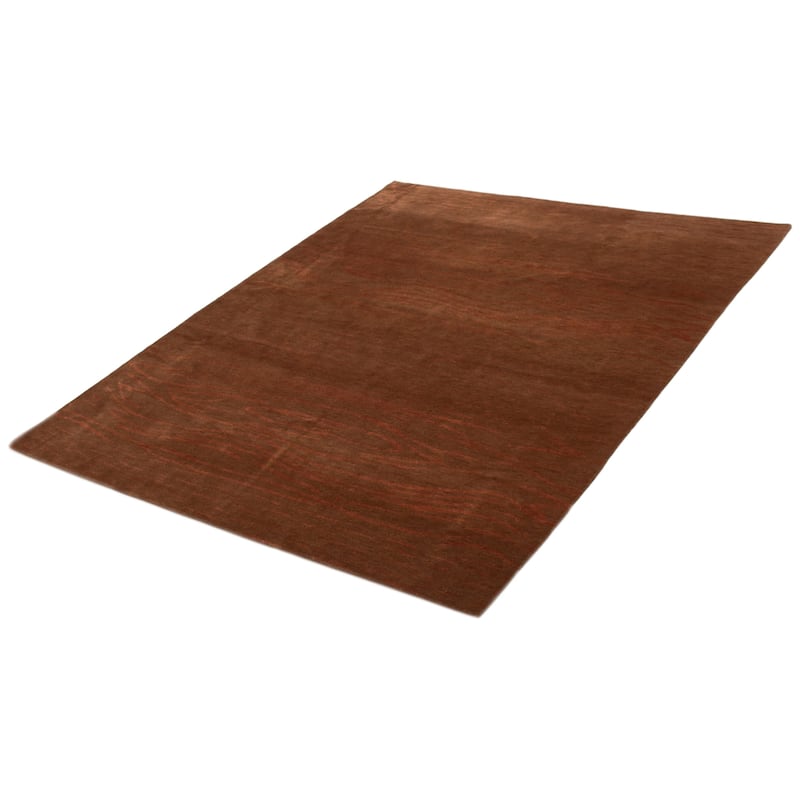 ECARPETGALLERY Hand-knotted Opulence Brown Wool Rug - 6'9 x 8'3