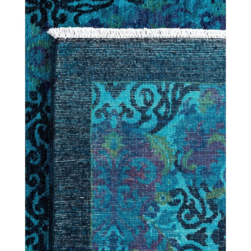 Vibrance One-of-a-Kind Hand-Knotted Area Rug - Blue, 10' 1" x 10' 1" - 10' 1" x 10' 1"