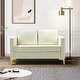 preview thumbnail 41 of 71, Clos 51'' Modern Upholstered Sofa with Golden Legs by HULALA HOME IVORY