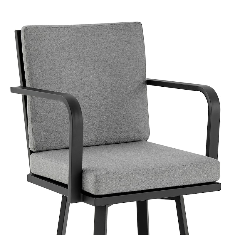 Don Black or Brown All Weather Outdoor Patio Bar Height Swivel Stool