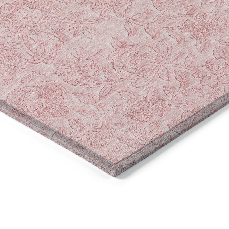 Machine Washable Indoor/ Outdoor Chantille Floral Farmhouse Rug