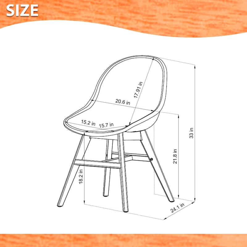 Midtown Concept Indoor Wood Dining Chairs - With Cushion (Set of 4)