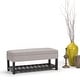 preview thumbnail 46 of 136, WYNDENHALL Essex 44 inch Wide Transitional Rectangle Ottoman Bench Cloud Grey