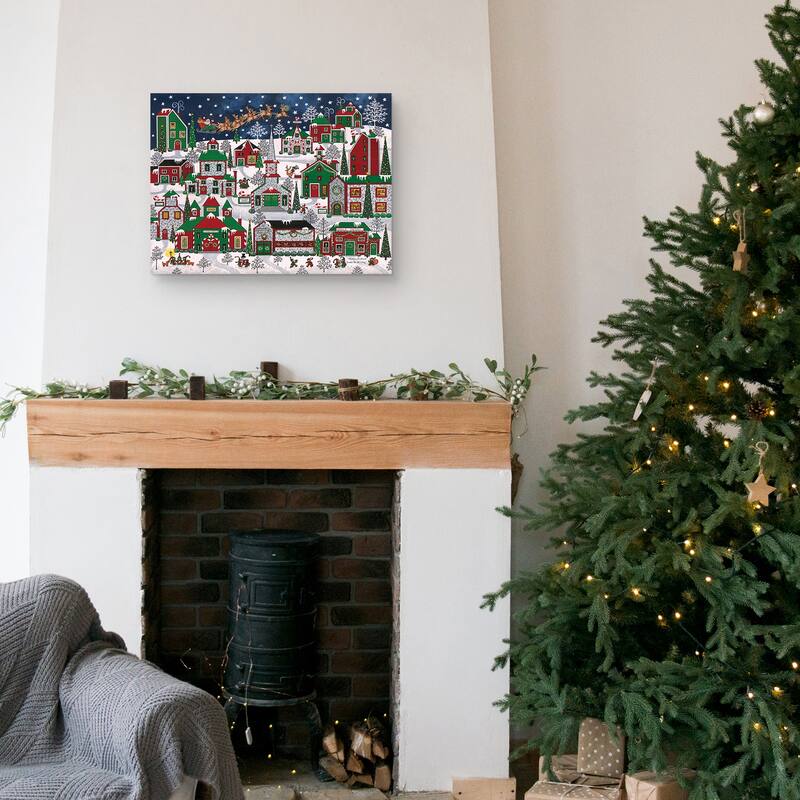 Santas on His Way by Medana Gabbard Canvas Art Print Canvas Art Print