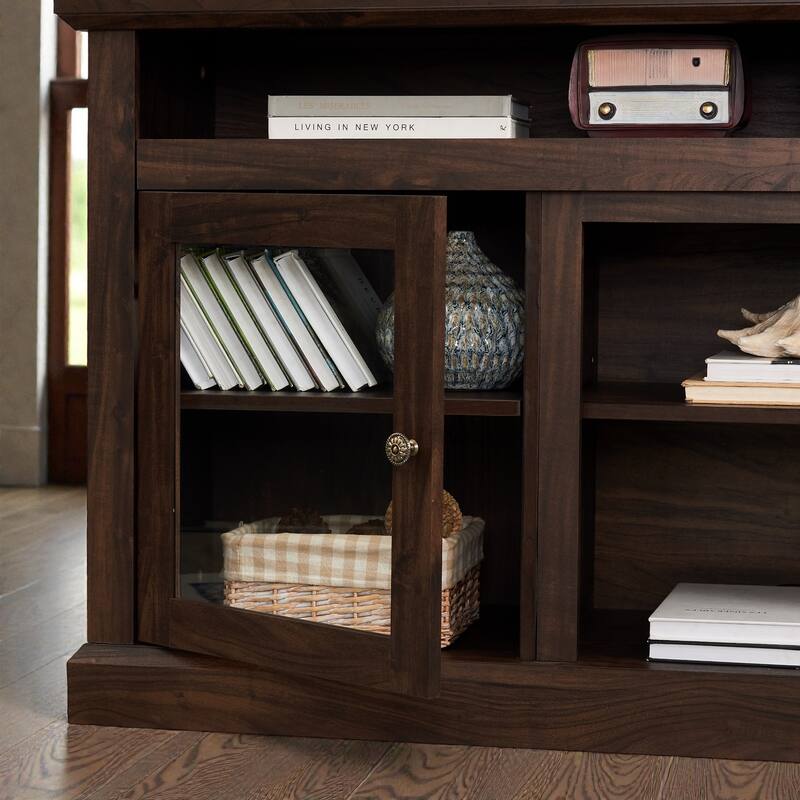 60" Contemporary TV Stand for 65" TVs, Modern Entertainment Console with Open & Closed Storage and Cable Management