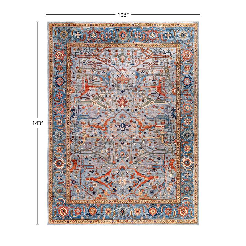 Serapi One-of-a-Kind Hand-Knotted Area Rug - Gray - 8' 10" x 11' 11"